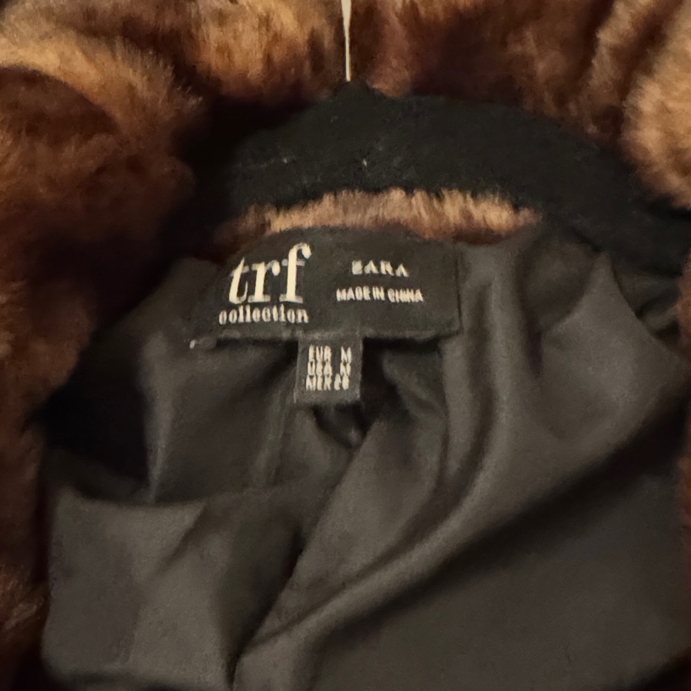 TRF Zara Luxurious Brown Faux Fur Coat - Picture 3 of 12